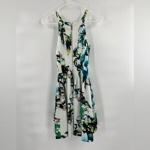 Vince Camuto green blue floral dress size 0